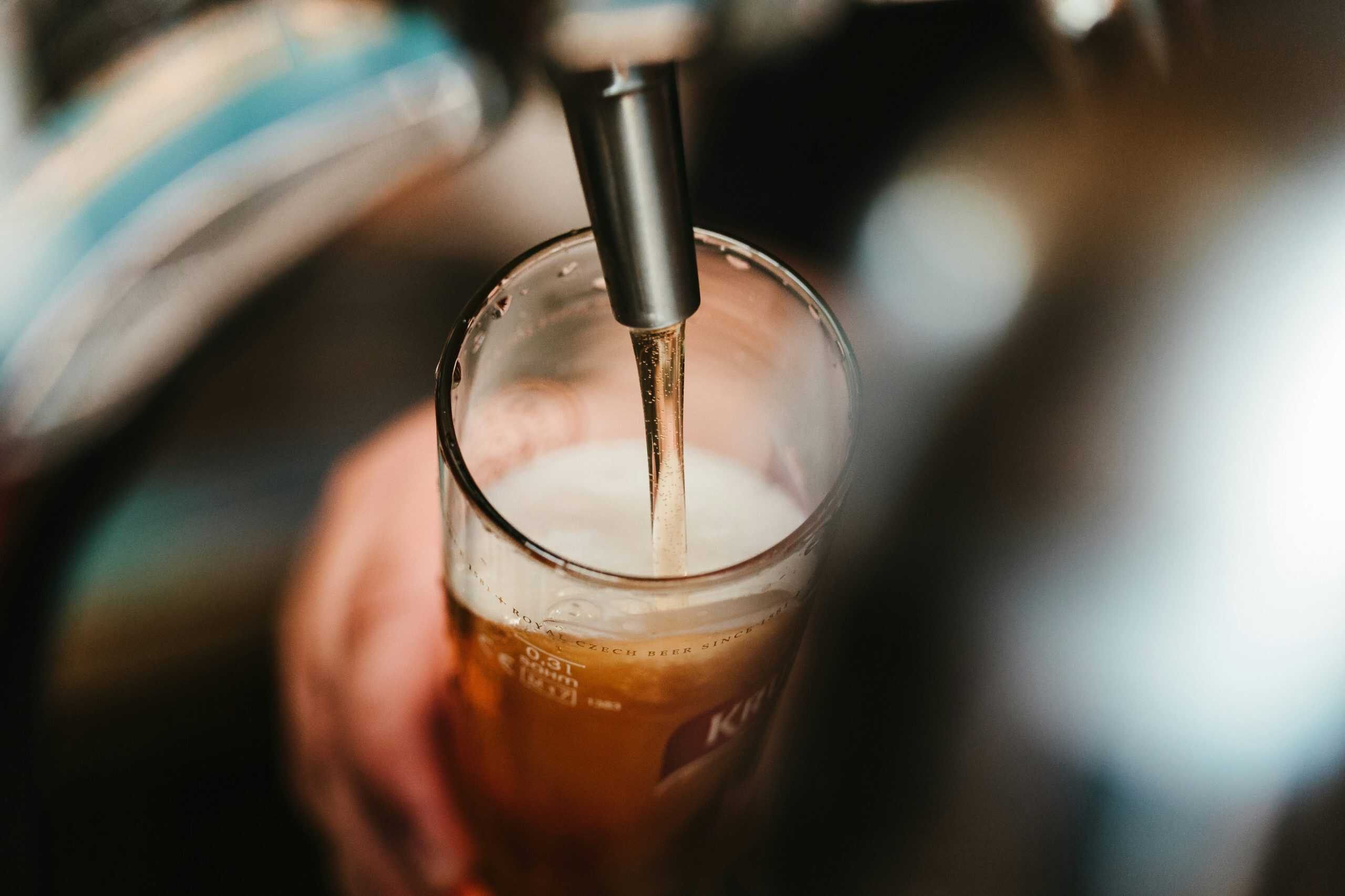 Craft Beer being poured
