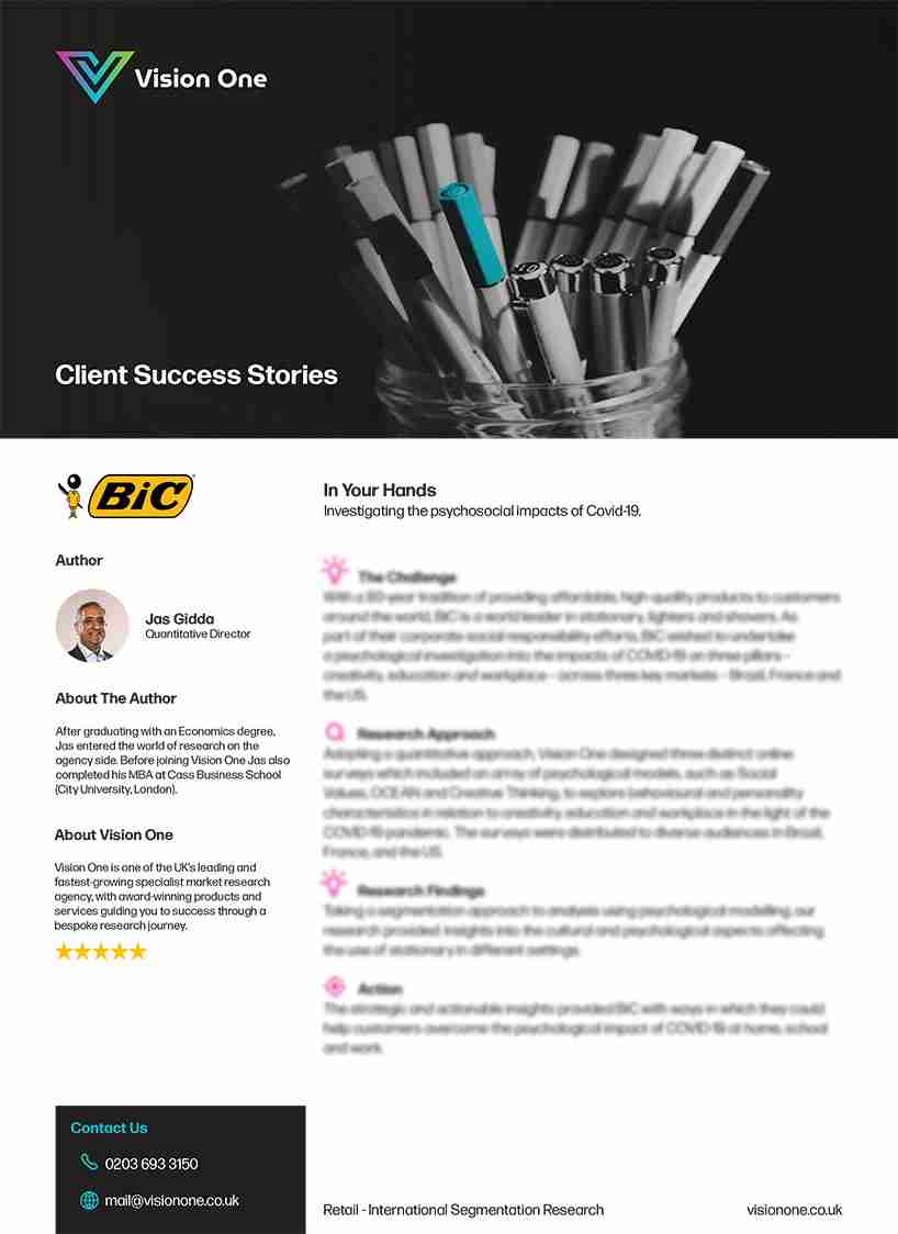Bic Vision One Case Study