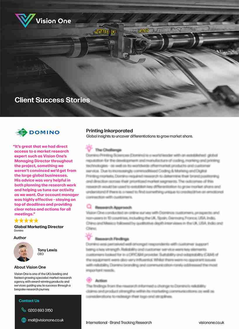 Domino Vision One Case Study