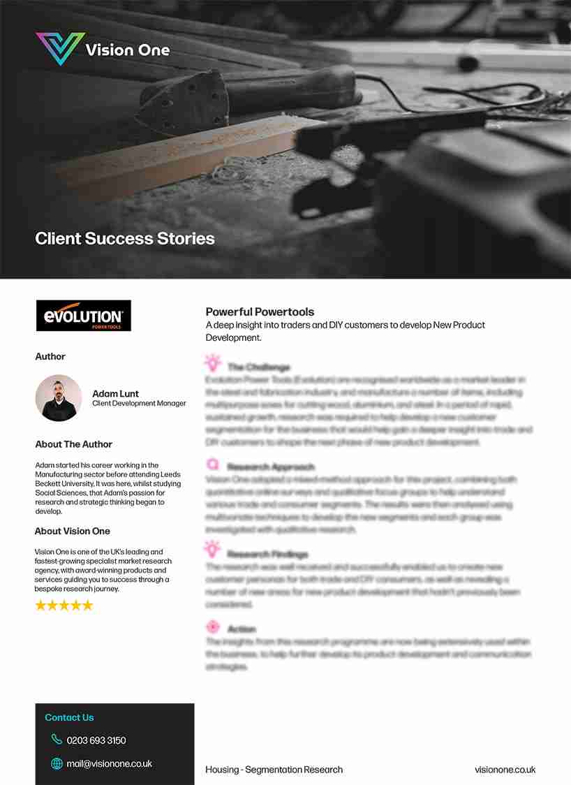 Evolution Power Tools Vision One Case Study