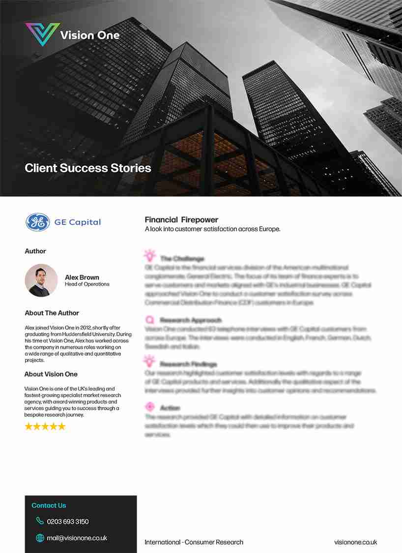 GE Capital Vision One Case Study