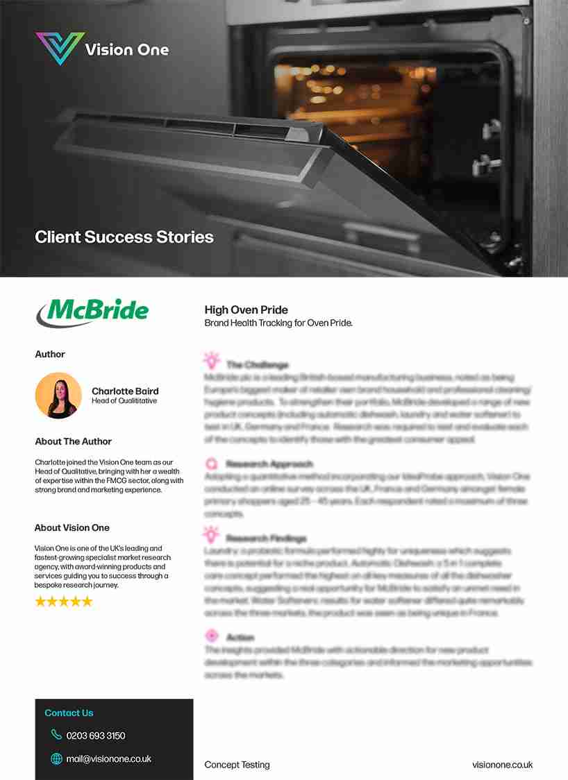 McBride Vision One Case Study