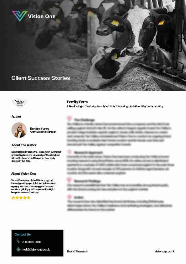 Yeo Valley - Vision One Case Study