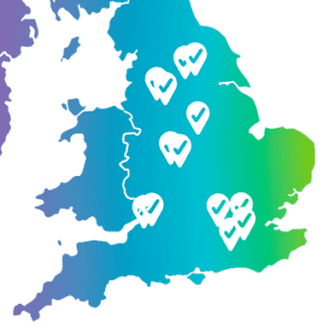 Map of UK Focus Groups Qualitative Research Vision One
