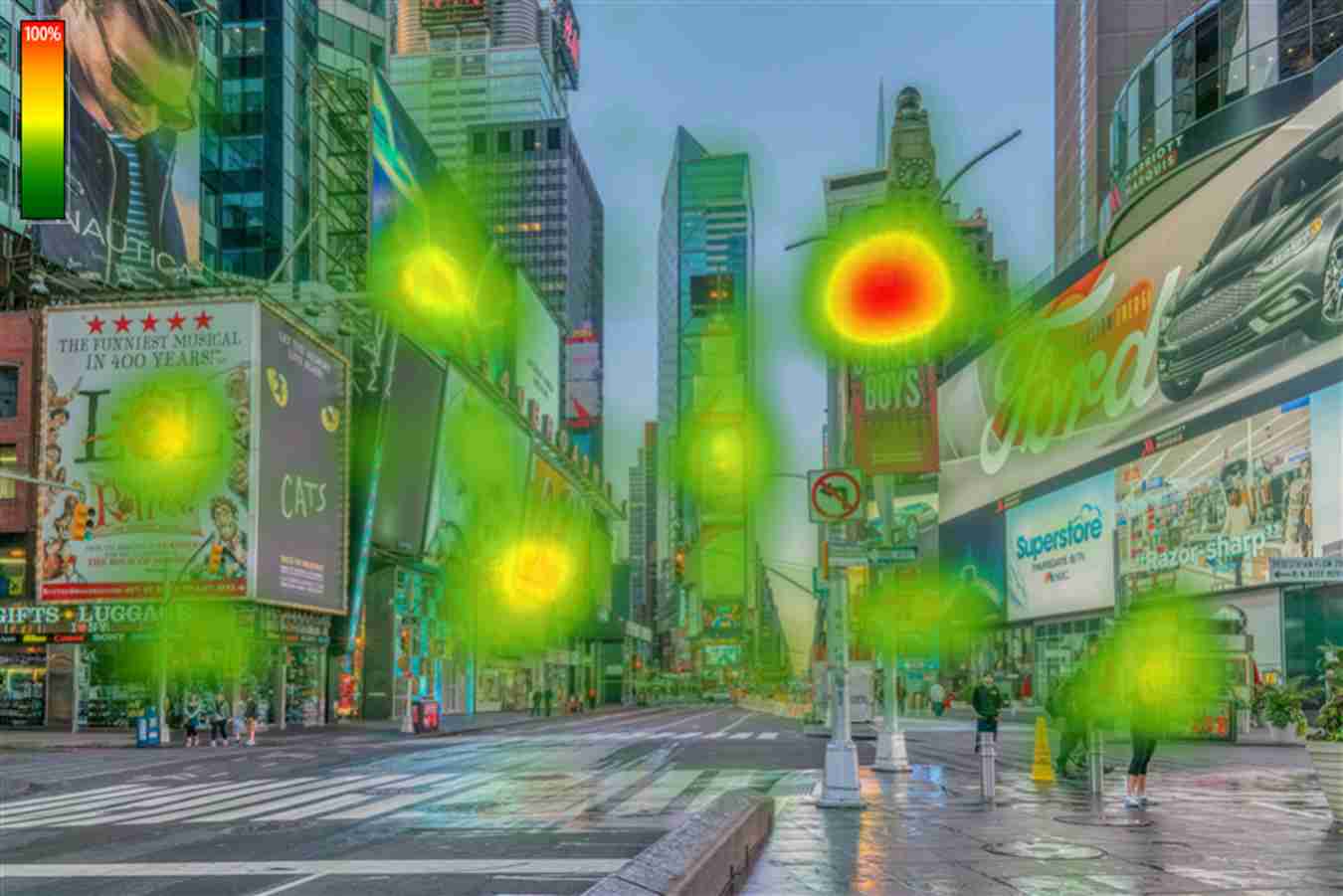 New York Eye Tracking Heat Map