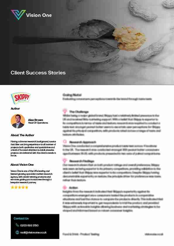 Skippy Case Study Vision One