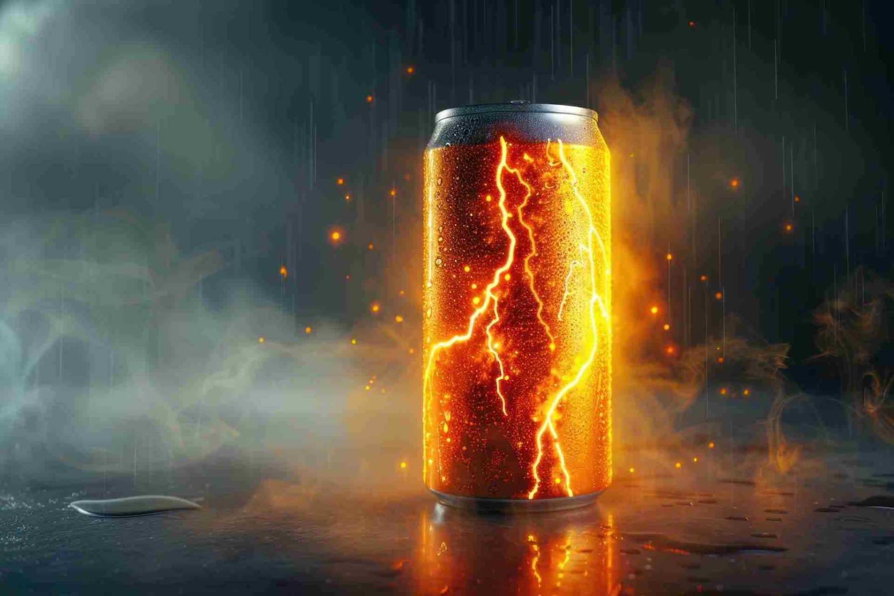 Energy drink can with lightning representing Brand Energy